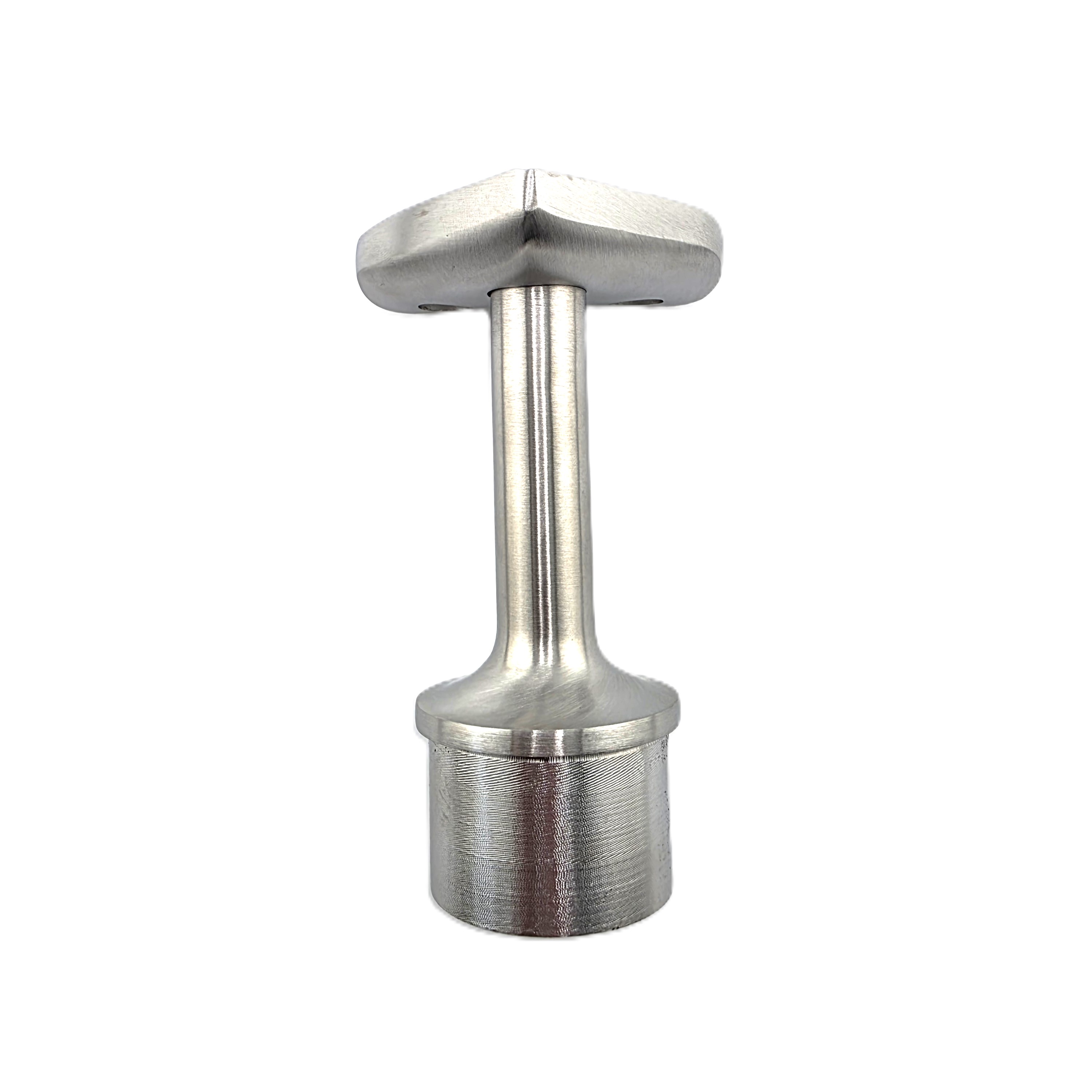 Edelstahl Handlaufträgerstütze einteilig für Rohr Ø 42,4 mm 90°
