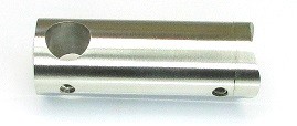 Edelstahl-Traversenhalter, K240 geschliffen für Ø 42,4mm, Ø 12 mm