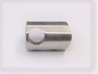 25632 - Querstabhalter aus Edelstahl, geschliffen K240, für Rohranschluss Ø 33,7 mm und Stäbe Ø 12 mm